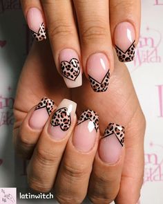 Heart 🐆 Leopard print nails Leopard print nails, Cheetah print nails Nails Leopard Print, Nails Leopard, Cheetah Print Nails, Acrylic Nail Shapes, Acrylic Toes, Acrylic Toe Nails