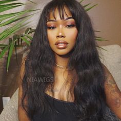 Bangstyle Hair, Bang Wig, Fringe Bangs, Front Lace Wigs Human Hair, Grunge Hair, Wigs With Bangs, Vintage Hairstyles, 100 Human Hair