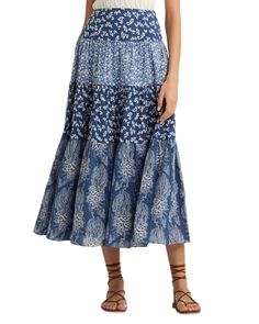 Lauren Ralph Lauren Patchwork Floral Tiered Maxi Skirt Ralph Lauren Patchwork, Tiered Maxi Skirt, Womens Maxi Skirts, Tiered Skirt, Lauren Ralph Lauren, Maxi Skirt, Womens Skirt, Floral Prints, Ralph Lauren