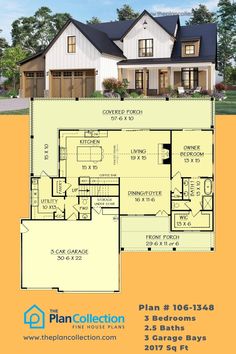 modern farmhouse plans 2000 sq ft,  Plan # 106-1348 Farmhouse Plans 2000 Sq Ft, Coffee Bar Modern, Farmhouse Floor Plan, Modern Farmhouse Floorplan, Bar Modern, Farmhouse Floor Plans