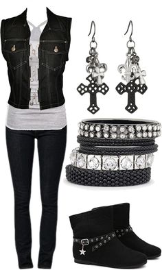 "my rebel night" by karlibugg on Polyvore Mode Rockabilly, Short Jeans, Goth Outfits, Dieselpunk, Edgy Outfits, Edgy Fashion, Gothic Fashion, Cute Casual Outfits