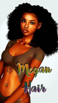 Afro Hair Sims 4 Cc, Sims 4 Afro Hair, Sims 4 Tattoos