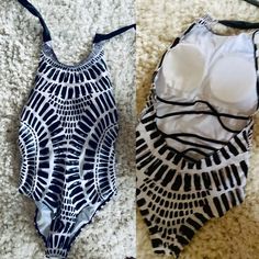 Beautiful Anemone Pattern Black And White One Piece Bathingsuit. Never Worn! Slight Rip In The Halter Straps (Shown In Pic), Rip Is Impossible To See When Suit Is On. I Ordered This Suit And It Didn’t Fit, Came With The Tiny Rip. The Bathingsuit Did Not Come With Tags Attached, But Does Have Hygienic Liner Intact. Beach Halter Neck Bodysuit With Built-in Bra, Beach Season Party Printed One-pieces, Printed Beachwear One Pieces For Party, White One Pieces For Beach Party, White Beachwear One-piece For Party, Printed Bodysuit For Beach Season Parties, White Printed One-piece Tankini, Lined One-piece Party Tankini, Lined One-piece Bodysuit For Beach