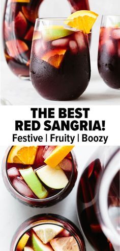 the best red sangria festive fruity i boozy is served in glasses