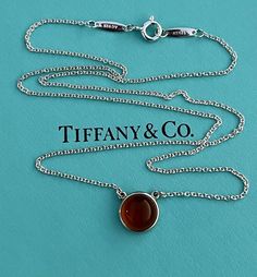 Tiffany & Co. Elsa Peretti Color by the Yard Orange Chalcedony Pendant Silver Elsa Peretti Necklace, Elsa Peretti, Small Gift Boxes, Gold Collection, Pendant Silver, Necklace Length, Tiffany & Co., Make You Smile, Lovely Gift