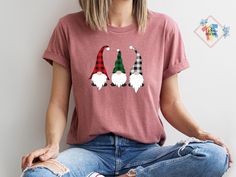 Christmas gnomes, christmas gnome, gnome christmas, gnomes christmas christmas shirt, buffalo plaid, cute christmas shirt, holiday shirt, christmas gift shirt, raglan shirt, funny holiday shirt, christmas gifts gnome tshirt, gnome shirts, gnome t-shirt, cute gnome shirt Important: This list includes Unisex T-shirt, Long Sleeve T-shirt, Sweatshirt and Hoodies. Please make sure you have selected the right product in the "Product Style / Size" menu. Welcome to my store. I care about your happiness Gnome Shirt, Gnome Shirts Cricut, Vinyl Gnome T Shirts, Tshirt Gnome, Winter Gnome Shirt, Funny Holiday Shirts, Cute Christmas Shirts, Color Scale, Best Friendship