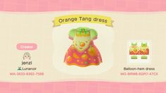 an animal crossing character is shown in the game's costume and dress up screen