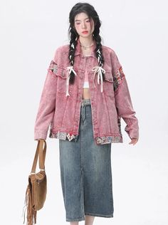 ❤︎ Retro dirty pink denim jacket❤︎

⚠️It takes about 2 weeks to ship products