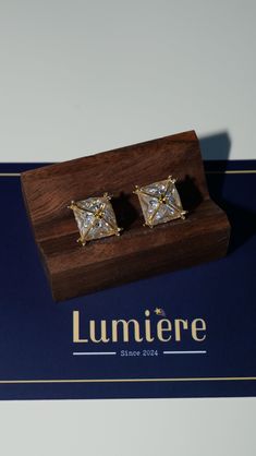 Square Diamond X Earrings by Lumiere Studio Design * Material: High Quality Solid 925 Sterling Silver * Finish: Sterling Silver ∙ 18K Gold * Featuring ~7mm CZ Diamond Studs | Sold as a pair O T H E R ∙ I N F O R M A T I O N * All items are nicely packaged ready to gift in elegant jewelry boxes. Our jewelry boxes are reusable and recyclable ♡ T U R N ∙ A R O U N D ∙ T I M E * All orders will be shipped within one business day. Fastest shipping guaranteed :) Thank you so much for visiting and hope Yellow Gold Screw Back Wedding Earrings, Yellow Gold Wedding Earrings With Screw Back, Wedding Earrings In Yellow Gold With Screw Back, Wedding Yellow Gold Screw Back Earrings, Luxury Screw Back Wedding Jewelry, Gold Diamond Screw Back Earrings For Wedding, Gold Diamond Earrings With Screw Back For Wedding, Pierced Crystal Earrings For Anniversary, Gold Diamond Cut Bridal Earrings For Gift