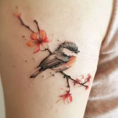 Stamp Tattoo Artistry Set Cute Floral Tattoos, Birds With Flowers Tattoo, Whimsical Hummingbird Tattoo, Hummingbird With Birth Flowers Tattoo, Wildflower And Bird Tattoo, Finch And Flower Tattoo, Natur Tattoo Arm, Whimsical Tattoos, Ankle Tattoos For Women