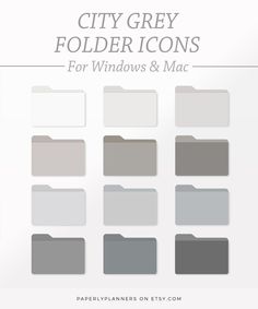 the color scheme for rosy brick's folder icons is shown in shades of pink, brown