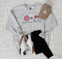 Monogrammed 'Caffeine Sips & Target Trips' Crewneck Sweatshirt – United Monograms Target Shirts, Shopping At Target, Target Shirt, United Monograms, Long Sleeve Baseball Tee, Monogram Sweatshirt, Matching Sets Outfit, Top Makeup Products, Fall Denim