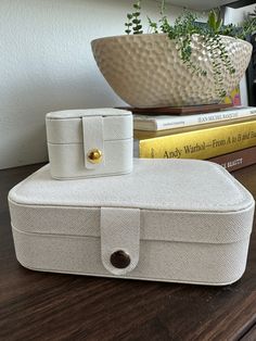 This ivory and gold mini travel case is perfect protector for your most prized possessions! Holds rings and earrings in a protective hard case with snap closure. Perfect to carry around in your bag for everyday - gym, doing dishes, mani, and more! Jewelry Travel Case, Doing Dishes, Mini Jewelry, Earring Hole, Jewelry Travel, Earrings Hoops, Travel Jewelry Case, Ear Cuffs, Travel Jewelry