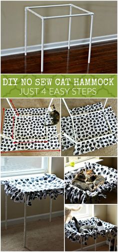 diy no sew cat hammock just 4 easy steps to make one