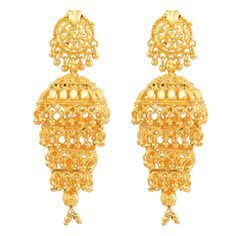 PRICES MAY VARY. Please confirm the size using model image, size dimensions, other reference images and videos. Set Content Size Dimensions: 1 Pair of Earrings, Length: 2.7 Inch (6.85cm) (Closure: Push Back closure) Metal: Alloy. This Indian gold plated earring set is designed in style to look similar to Dubai African Ethiopian Jewelry styles, giving it a traditional ethnic cum contemporary modern look. Embellished with multilayered work, this gold plated earrings for women are suitable on ethni Wedding Bollywood, Jewelry For Wedding, Ethiopian Jewelry, Indian Bridal Jewelry, Rings Ceremony, Dangle Earrings Gold, Jewelry Styles, Wedding Costumes, Jewelry Metal