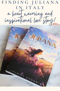 two books sitting on top of a table next to each other with the title, finding julia