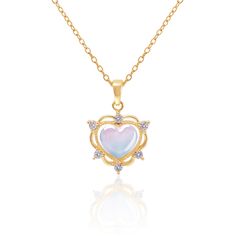 PRICES MAY VARY. Material Highlights: The women's gold gradient colorful love heart pendant 18K gold plated necklace has a unique and classic design and is our latest product. The necklace chain is made of gold-plated titanium steel, and the pendant is made of copper and zircon. Size and Details: 0.59" long x 0.67" wide pendant, 15.51" long chain + 2.48" extender. The net weight of the necklace is 3.3 grams, lobster claw closure. Perfect Thing: Your gold necklace will be pre-packaged in an authe Gold Plated Birthstone Necklaces For Valentine's Day, Charming Gold Heart-shaped Jewelry, Gold Heart Necklace For Birthday, Gold Heart Necklace For Birthday Gift, Heart Pendant Necklace With Clavicle Chain For Mother's Day, Heart Pendant Necklace For Birthday, Gold Plated Heart Pendant Necklace With Birthstone, Heart-shaped Clavicle Chain Necklace For Birthdays, Dainty Heart Pendant Necklace For Birthday