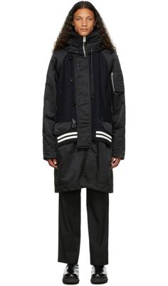 Belstaff: Navy Wool New Milford Coat | SSENSE Black Hardware, Long Coat, Welt Pocket, Double Breasted, Clothing Accessories, Cashmere, Perfect Clothing, Women Wear, For Men