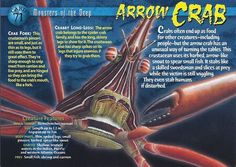 an image of the front cover of a card game called aron crab, with information about it