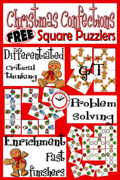 christmas themed printables and puzzles for children