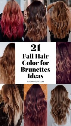 Embrace the autumn season with these 21 brunette fall hair color ideas! Perfect for adding depth and richness to your hair. Visit our website for more hair color inspiration. Fall Colors Hair Brunette, Brunette Balayage Hair For Fall, Fall Hair Color For Brunettes Straight, Brunette Fall Hair Color, Fall Long Hair, Fall Hair Colors For Brunettes, Balyage Long Hair, Brunette Fall Hair, Trendy Fall Hair Color