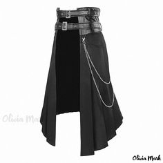 Olivia Mark - Gothic-style Asymmetrical Skirt Ensemble from the Dark Rock Ashes Collection Skirt Cape, Dark Rock, Punk Skirt, Comfortable Skirts, Asymmetrical Skirt, Gothic Style, Outdoor Wear, Two Piece Outfit, Gothic Fashion