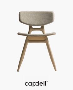 the cappelli chair is designed to look like it has an upholstered seat