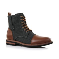 PRICES MAY VARY. SUGGESTED FIT: 1/2 Size Smaller Than Your Current Shoe Size. SPECIFICATIONS: Made With Top Tier Hand Crafted Durable Synthetic Leather For Extra Comfort, Durability, and Water Resistance. Our Cap Toe Boots Men Include Nylon Waxed Laces, Which are Not Only Water Resistant But Also Stay Tightened For Longer Periods of Time. MULTI-PURPOSE: Our Padded Interior, Triple Stitched Exterior and Rubber Soles Provide Flexibility, Comfort, Durability, Impact Resistance and Traction With Eve Cap Toe Boots, Dress Boot, Casual Cap, Textured Dress, Zipper Boots, Ankle Support, Mens Casual, Work Boots, Dress With Boots