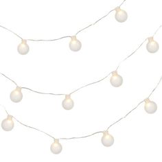 white string lights are hanging from the ceiling