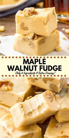 maple walnut fudge is an easy and delicious dessert that's ready to be eaten