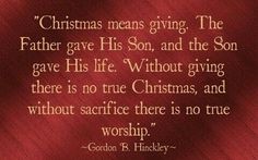 a red background with the words christmas means giving the father gave his son and the son gave his life without giving there is no true