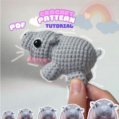 there is a crochet pattern for a stuffed animal that looks like a hippo