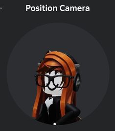 a cartoon character with glasses and an orange hair wearing headphones is featured in the video position camera