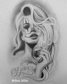 @davo_tattoo Art Chicano, Chicanas Tattoo, Halloweenský Makeup, Chicano Tattoos Sleeve, Catrina Tattoo, Skull Girl Tattoo, Inca Tattoo, Girl Face Tattoo, Thug Girl