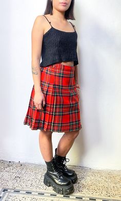 y2k Wallace tartan kilt skirt, 00s vintage mini plaid skirt, mid high-waisted pleated skirt Plaid Pleated Scottish Kilt tag size: 16 UK - international: M made in uk pure scottish wool** circa: 1990s-2000s fabric 100% wool color: red yellow blue green tartan condition: great vintage condition measurement: waist: 34/38 cm hips: 45cm back length: 52 cm Follow us on Instagram for the latest  @lividomilano www.instagram.com/lividomilano questions about this product? this item is clean and comes from Fitted Plaid Pleated Mini Skirt, Scottish Plaid Skirt For Winter, Scottish Style Plaid Skirt For Fall, Scottish Plaid Skirt For Fall, Winter Scottish Plaid Skirt, Scottish Style Fitted Pleated Skirt For Fall, Fall Scottish Plaid Skirt, Fall Scottish Pleated Skirt, Scottish Red Skirt For Fall