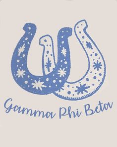 a white shirt with blue letters and snowflakes on the front that says, gummy phi beton