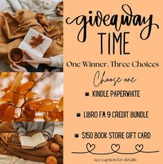 ��🧡 THANKFUL 𝗚𝗜𝗩𝗘𝗔𝗪𝗔𝗬 🧡 Hi friends! Happy Monday! I am home from the @texasbookfest and feeling the love of this bookish community! So I got together with some friends to give back and host an amazing giveaway! 𝗧𝗛𝗘 𝗣𝗥𝗜𝗭𝗘 One lucky winner can choose either: ❤️Kindle Paperwhite ⭐️LibroFM 9 credit audiobook bundle 🎉$150 gift card to a bookstore of your choice 𝗛𝗢𝗪 𝗧𝗢 𝗘𝗡𝗧𝗘𝗥 🧡Follow all hosts! @mommaleighellensbooknook @bubblebathbookworm @bookedwithheather @therunaway.readers @book... I Am Home, Friends Happy, Some Friends, Kindle Paperwhite, Give Back, Happy Monday, Bookstore, Audio Books, Gift Card