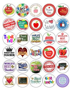 the back to school stickers are all different colors and sizes, but there is no image on them