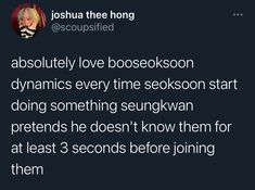 a tweet with the caption'absolutely love boeseksson dynamics every time selkison start doing something seriously when pretends he doesn '