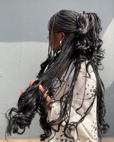 French curl braids, curly braids, braids Claw Clip Box Braids, Heat Free Hairstyles, Afro Braids, Large Curls, Aliexpress Hair, French Curl, Curly Braids