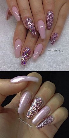 2016 Nail Trends - 101+ Pink Nail Art Ideas 2016 Nails Trends, Rose Nail Design, Cotton Candy Nails, Nails 2016, Glittery Nails, Pink Nail Art, Pretty Nail Designs, Rose Nails, Shellac Nails