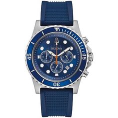 Great Shopping Bulova Mens Quartz Chronograph Blue Multi Dial Calendar Watch 44MM 96K108, Watches Bulova Watches, Blue Band, Stainless Steel Case, Chronograph, Jewelry Watches, Premium Quality, Color Blue, Stainless Steel, Band