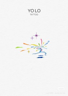 the cover for yolo tattoo's album, with colorful ink sprinkles