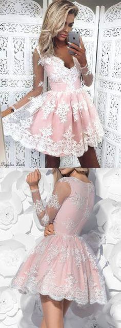 Key Features:Brand Name: Bridelily Dress Fabric: Chiffon/lace/tulle/satinNeckline: As PictureDresses Length: As PicturePlus Size: Yes, Up to 26WSleeve Length(cm): As PictureItem Type: Prom DressesDress Color: Picture Color Any questions about the item, feel free to Contact Us Sweet 16 Gowns, Cute Homecoming Dresses Short, Cute Long Sleeves, Long Sleeve Homecoming Dress, Pink Lace Shorts, Homecoming Dresses For Teens, Custom Made Prom Dress, Cute Homecoming Dresses, Tulle Homecoming Dress