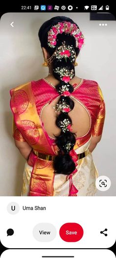 Pula Jada For Kids, Flower Veni For Hair Indian Brides, Hairstyles Marriage, Marriage Hairstyle