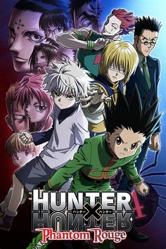 the poster for hunter x hunter phantaton rouye, which features many different characters