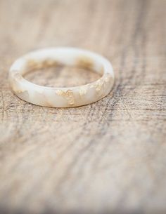 Vanilla White Resin Stacking Skinny Ring Gold Flakes Small Ringe Gold, Silicone Rings, Morganite Engagement, Morganite Engagement Ring, Gold Ring Stack