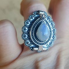 Brand New Handmade Rainbow Moonstone Silver Poison Ring. Size 8 1/2 925 Stamped New To Poshmark? Use Referral Code Kimberlyn222 To Receive $10. Bohemian Teardrop Moonstone Ring Gift, Silver Teardrop Moonstone Ring, Handmade Silver Teardrop Moonstone Ring, Poison Ring, Ring Color, Cute Tattoos, Womens Jewelry Rings, Rainbow Moonstone, Handmade Silver