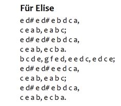 the words are written in black and white on a piece of paper that says, fur elise