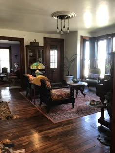 the living room is clean and ready for us to use in its new owner's home